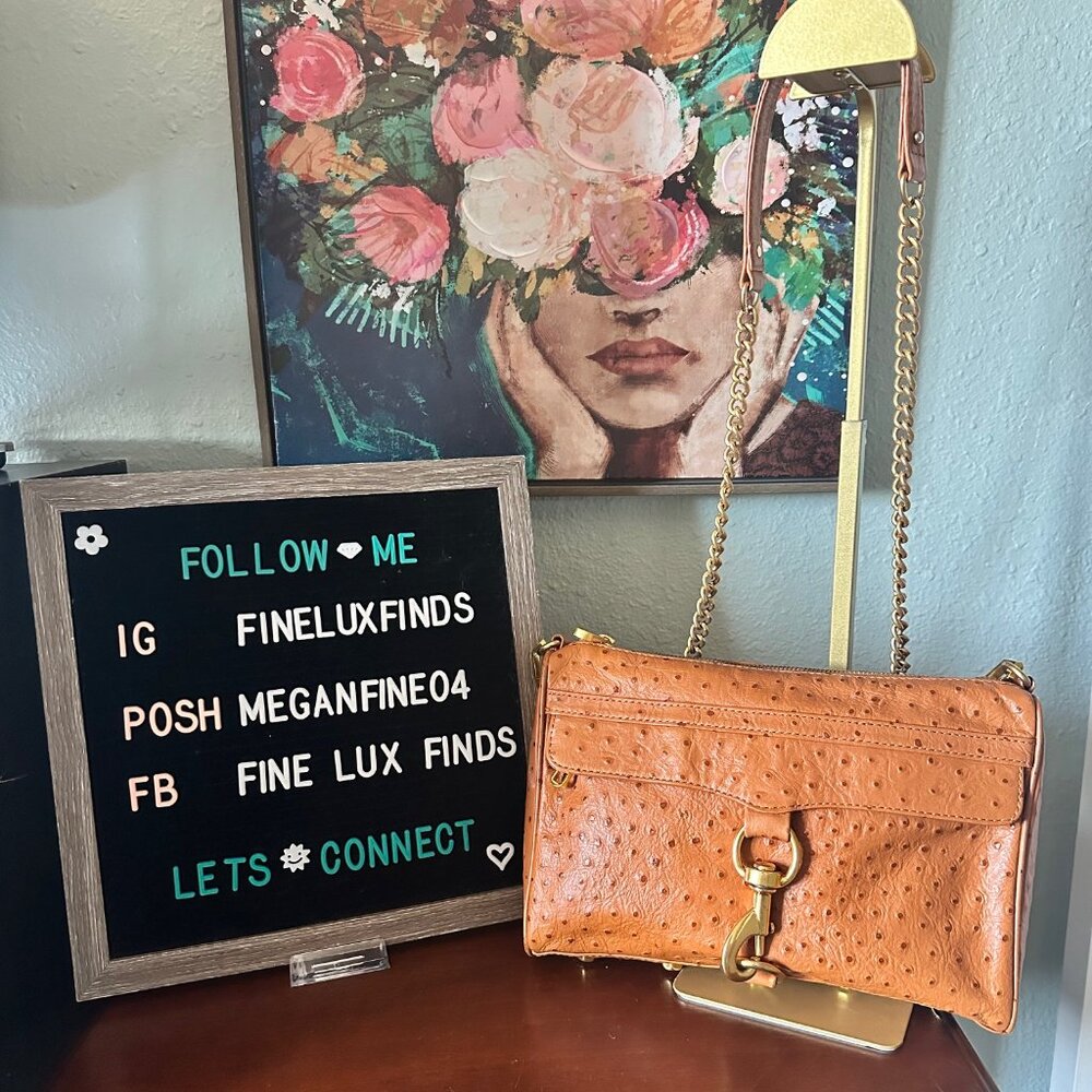 Rebecca Minkoff's Ostrich Embossed Morning After Clutch - EUC